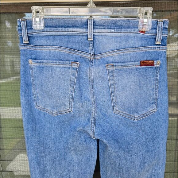 7 for All Mankind Button Up Fly Cropped Jeans Highrise Size 28 - Picture 12 of 12